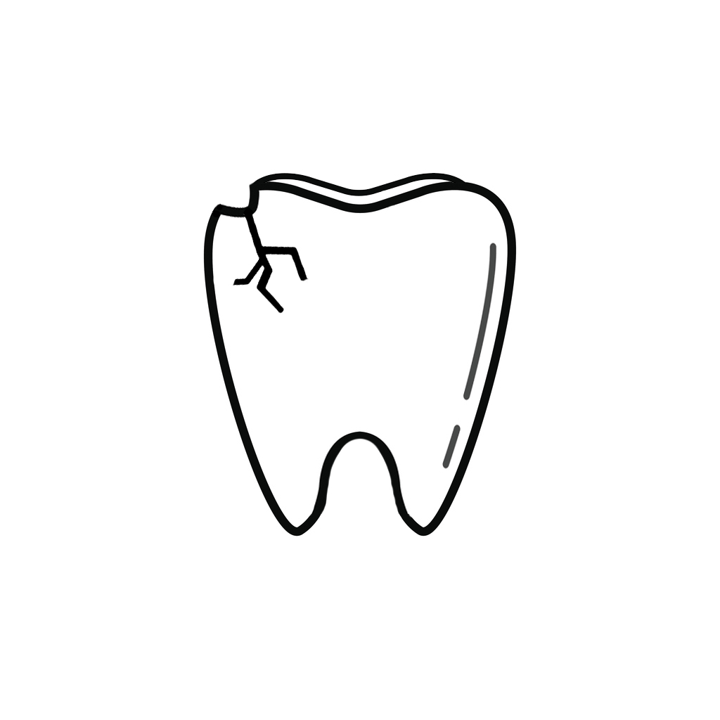 Broken tooth graphic